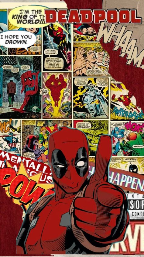 #marvel #deadpool #red #aesthetic #comics Deadpool Animated, Deadpool Background, Deadpool Poster, Deadpool Y Spiderman, Avengers Poster, Deadpool And Spiderman, Deadpool Comic, Thanos Marvel, Deadpool Wallpaper