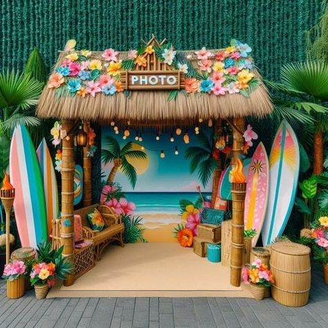 Hawaiian Theme Photo Booth, P5 Banner, Caribbean Party Decorations, Hawaiian Theme Decor, Hawaiian Photo Booth, Tropical Christmas Decorations, Hawaii Decorations, Beach Theme Party Decorations, Hawaii Themed Party