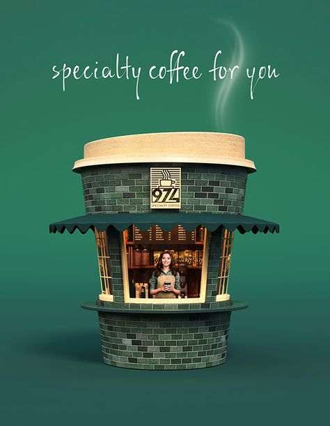 Coffee Ads Creative Advertising, Coffee Key Visual, Food Ads Creative Advertising Ideas, Coffee Poster Design Ideas, Coffee Poster Design Graphics, Coffee Creative Ads, Key Visual Design Inspiration, Key Visual Advertising, Key Visual Design Ideas