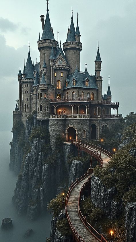 #fantasyart #fantasy Paige Halliwell, Magical Images, Fantasy Castle, Fantasy Aesthetic, Gothic House, Fantasy Landscape, Fantasy World, Fantasy Art, Iphone Wallpaper