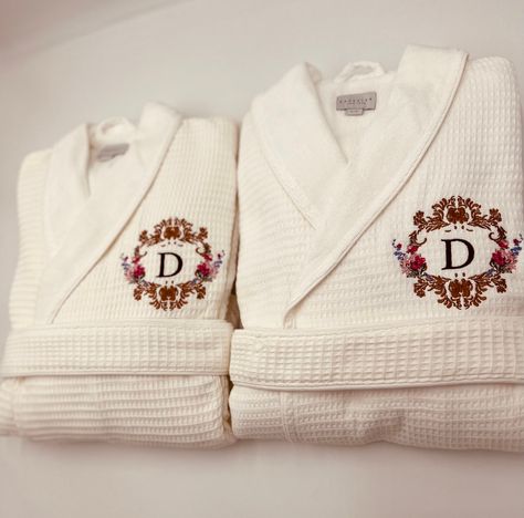 2nd Anniversary Cotton, Spa Robes, Custom Robes, Cotton Gift, Wedding Robe, Grafic Design, 2nd Anniversary, Embroidered Wedding, Gift For Couples