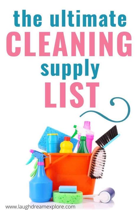 Cleaning Supply List, Cleaning Supplies Checklist, Cleaning Caddy, Cleaning Supplies List, Clean The House, Fun Diy Projects, Deep Cleaning House, Spring Cleaning Hacks, Cleaning Guide