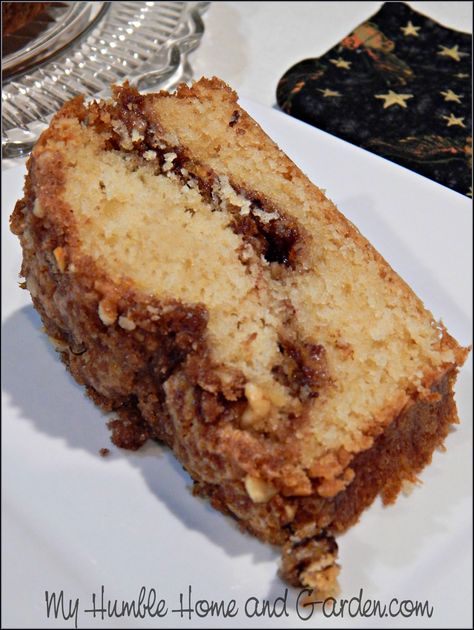 Sour Cream Coffee Cake - Powered by @ultimaterecipe Box Cake Loaf Recipes, Sour Cream Coffee Cake Bundt, Coffee Cake Bundt, Coffee Cake Loaf, Sour Cream Desserts, Cake Bundt, Tube Cake Pan, Coffee Cake Recipes Easy, Southern Vintage