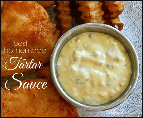 tartar sauce Shrimp Cocktail Sauce, Homemade Tartar Sauce, Veggie Fries, Recipes Sauces, Sauces And Dips, Dipping Sauces, Sauces And Dressings, Tartar Sauce, Main Course Recipes