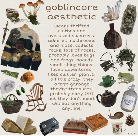 Goblin Aesthetic, Cottagecore Things, Goblincore Outfits, Goblincore Aesthetic, Goblin Core, Different Aesthetics, Cottagecore Aesthetic, Academia Aesthetic, + Core + Aesthetic