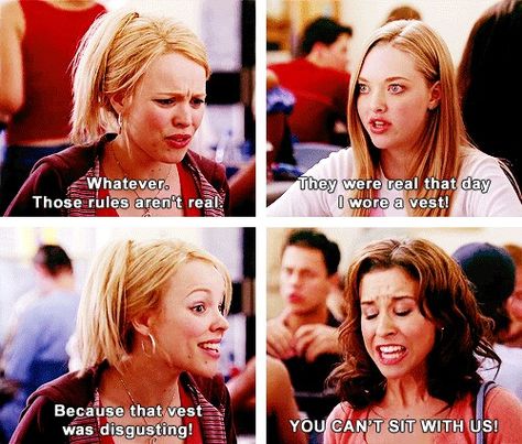 #MeanGirls Mean Girls Rules, Mean Girls Meme, Pink On Wednesdays, Mean Girls Humor, Top With Holes, Mean Girl 3, Happy 10 Year Anniversary, Cady Heron, Mean Girl Quotes