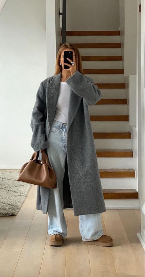 Gray Winter Outfits, Hijabi Winter, Winter Date Night Outfits, Thrift Inspo, Mode Zara, London Baby, Cold Outfits, Looks Street Style, Winter Fits