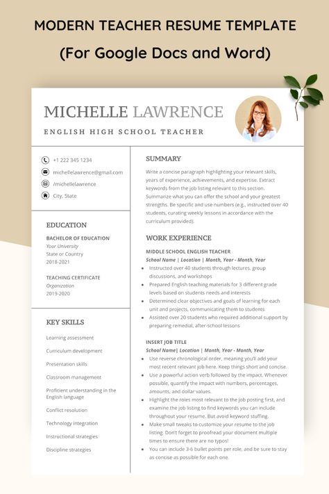 resume template for teachers Resume Template For Teachers, Principal Resume, Dance Resume, Teacher Resume Template Free, Preschool Teacher Resume, Elementary Teacher Resume, Teacher Resumes, Words For Teacher, Teacher Cv