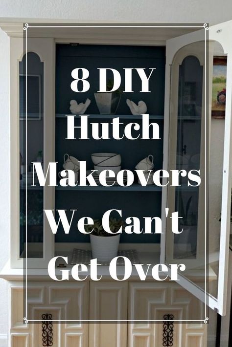 Wallpaper Hutch Back, Before And After China Cabinet Makeovers, Wallpaper Inside Hutch, Decorate Hutch Ideas, Redo China Cabinet Hutch Makeover, Old Hutch Makeover Ideas Farmhouse, Hutch Into Kitchen Cabinet, China Cabinet Pantry Diy, Painted Hutches Ideas