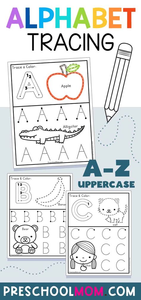 Pre Schooler Worksheet Tracing, Free Printables Preschool, Letters Kindergarten, Preschool Alphabet Printables, Tracing Letters Preschool, Printables Preschool, Letter Worksheets For Preschool, Letter Tracing Worksheets, Free Preschool Printables