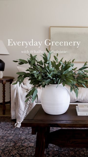 Afloral on Instagram: "Here’s a tip for the New Year straight from @halfway_wholeistic herself: Create realistic-looking faux greenery arrangements by using a dozen or more stems. This creates a full look while also making a statement! 

Shop everyday greenery at Afloral.com." Faux Greenery Arrangements, Halfway Wholeistic, Greenery Arrangements, Faux Greenery, Full Look, Staging, Green, Instagram