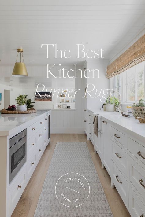 Runner Kitchen Island, Kitchen Island Rug, Plaid Runner Rug, Rug In Kitchen Ideas, White Kitchen Rug, Runner In Kitchen, Rugs In Kitchen, Kitchen Rug Placement, Rugs In Kitchen Ideas