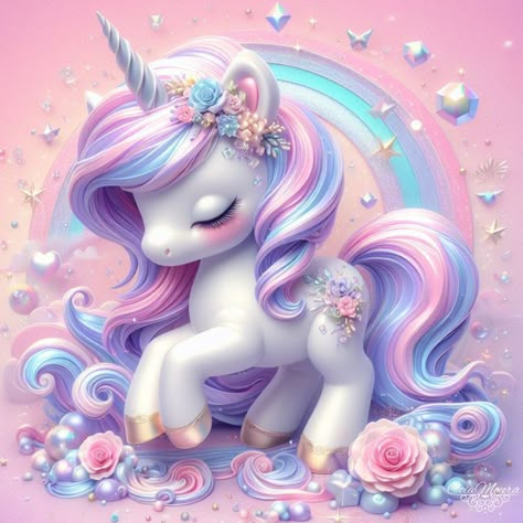 Unicorn And Fairy Tattoo, Unicorn Wallpaper Cute, Unicorn Artwork, Unicorn Images, Lilo And Stitch Drawings, Unicorn Pictures, Stitch Drawing, Unicorn Wallpaper, Baby Unicorn