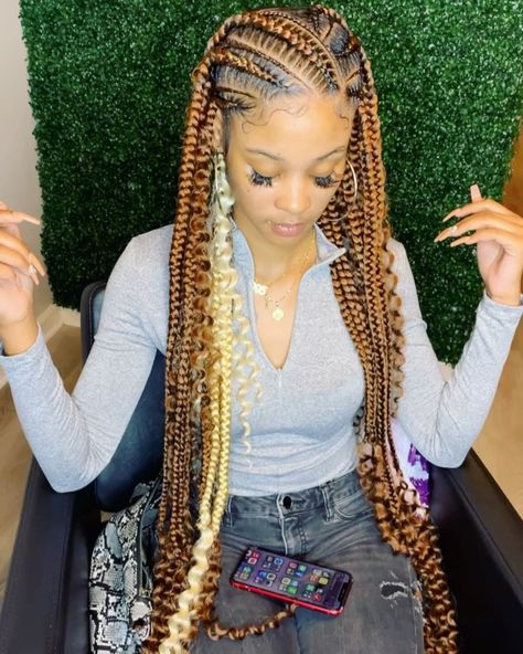 Half Up Half Down Feed In Braids, Color Feed In Braids, Practice Hairstyles, Cutest Hairstyles, Hairstyles For Straight Hair, Woman Hairstyles, Hair Acessories, Protective Hair, Hair 101