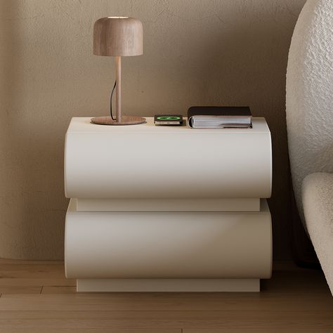 Upgrade your bedroom with our stylish white leather smart nightstand with built-in wireless charging capabilities. Keep your devices charged and within reach while you sleep, thanks to the convenient wireless charger embedded in the top of the nightstand. The sleek and modern design complements any decor style, while the sturdy construction of 2 drawers ensures long-lasting durability.In addition to the built-in wireless charging capabilities, our stylish white leather smart nightstand now comes Smart Bedside Table, Minimalistic Bedside Table, Pedestal Bedroom Side Tables, White Bed Side Table, Smart Nightstand, Contemporary Bedside Table, White Night Table, Modern Night Stand, Bedside Table Size