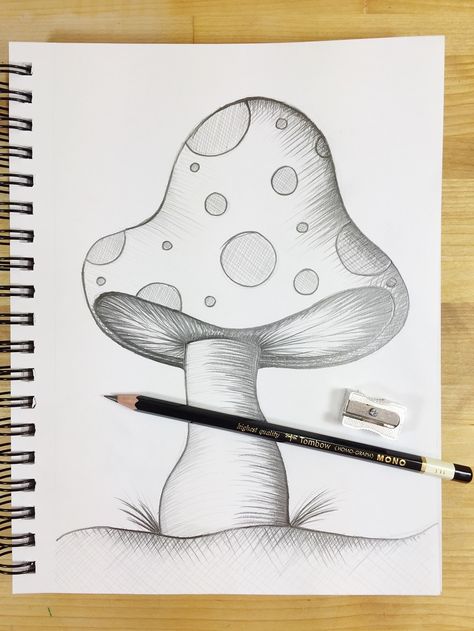 Sketches For Bignners, Drawing Sketches Mushroom, Cool Things To Sketch Creative, Things 2 Draw, Things To Sketch Mushrooms, Things To Do Draw, Drawing Inspo Simple, Cool Drawing Ideas Creativity Simple, Random Sketch Ideas Mushroom