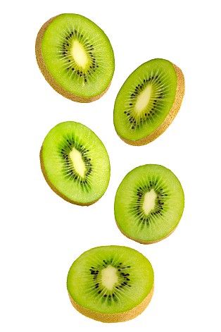 Flying kiwi. Floating kiwi fruits isolated on white background with clipping path as package design element and advertising. Full depth of field. stock image Abzar Edit, Watercolor Pattern Background, Kiwi Design, Green Dessert, Juice Splash, Funny Fruit, Element Design, Food Poster Design, Kiwi Fruit