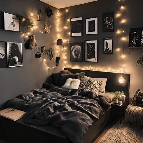 Dark Theme Bedroom, Bedroom Wall Panel, Casa Rock, Wall Panel Designs, Functional Bedroom, Black Bedroom Decor, Theme Bedroom, Dream Bedroom Inspiration, Dark Home Decor