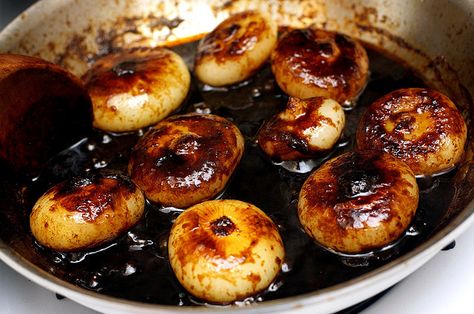 Cippolini Onions, Smitten Kitchen Recipes, Caramelized Shallots, Sweet Butter, Smitten Kitchen, Onion Recipes, Mouth Watering Food, Balsamic Glaze, Sweet And Sour