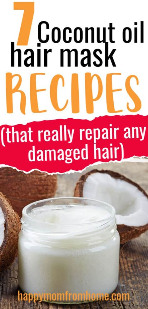 Homemade Hair Mask Recipes, Yogurt For Hair, Coconut Oil For Hair, Yogurt Hair Mask, Coconut Oil Mask, Hair Mask Recipe, Mask Recipes, Homemade Hair Mask, Diy Coconut Oil