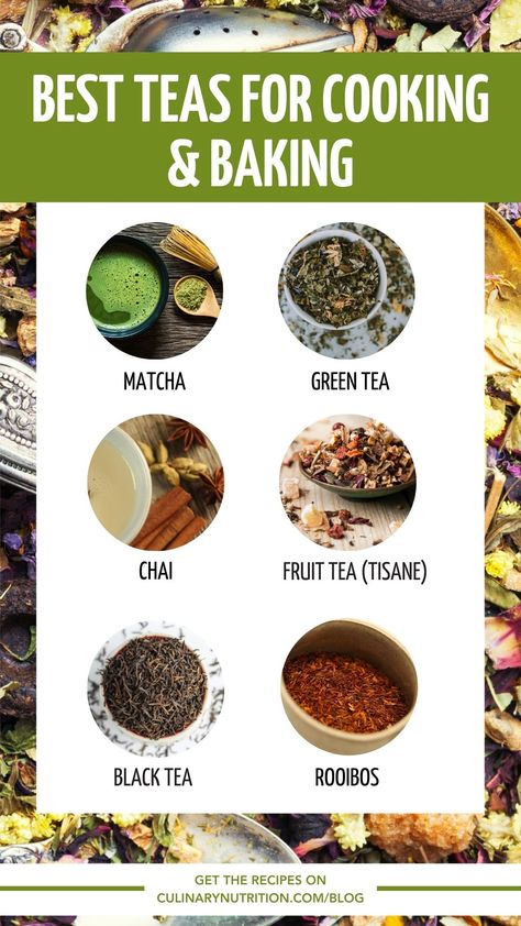 Baking and Cooking With Tea, Plus Tea-Infused Recipes Tea Infused Recipes, Healing Tea Recipes, Tea Infusion Recipes, Infused Recipes, Lapsang Souchong, Matcha Chocolate, Hot Cup Of Tea, Healing Tea, Pu Erh Tea