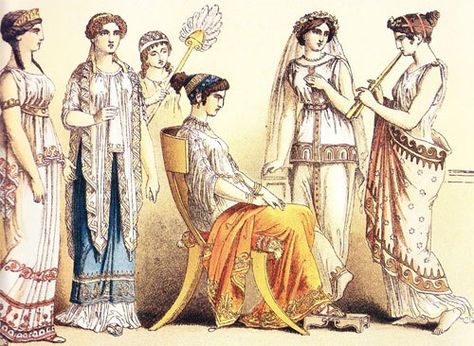 Ancient Greece Clothing Ancient Greece Clothing, Ancient Greece Fashion, Women In Ancient Greece, Ancient Greek Costumes, Ancient Greek Clothing, Roman Clothes, Greek Dress, Greek Costume, Greece Outfit