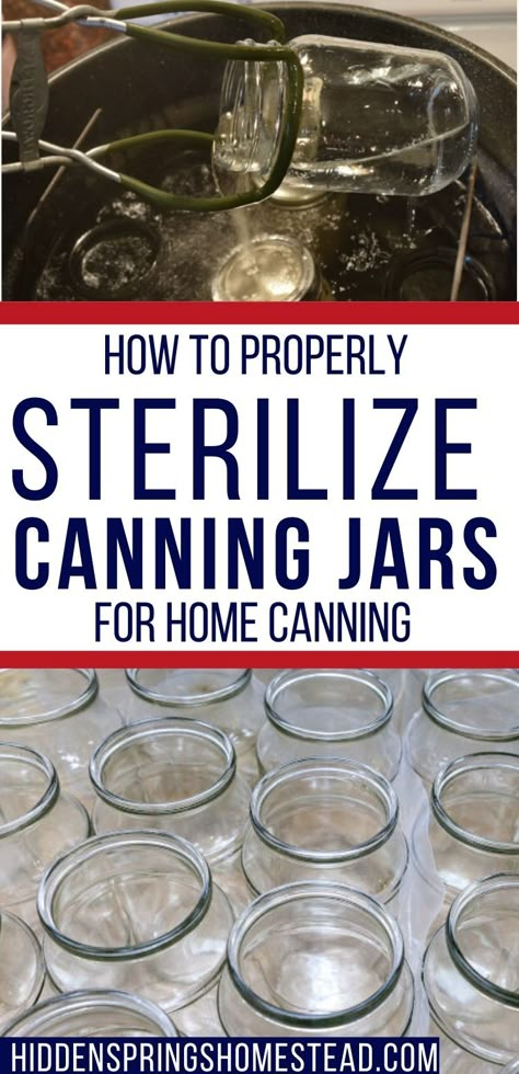 How To Prep Jars For Canning, Sterilizing Jars For Canning, How To Sanitize Canning Jars, How To Sterilize Canning Jars, Sterilize Canning Jars, Sterilizing Canning Jars, Muscadine Jelly, Cholesterol Meals, Prepper Ideas