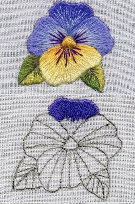 Needle Painting, Patterns Dress, Embroidery Stitches Tutorial, Dress Embroidery, Pola Sulam, Hand Embroidery Flowers, Brazilian Embroidery, Paper Embroidery, Hand Embroidery Art