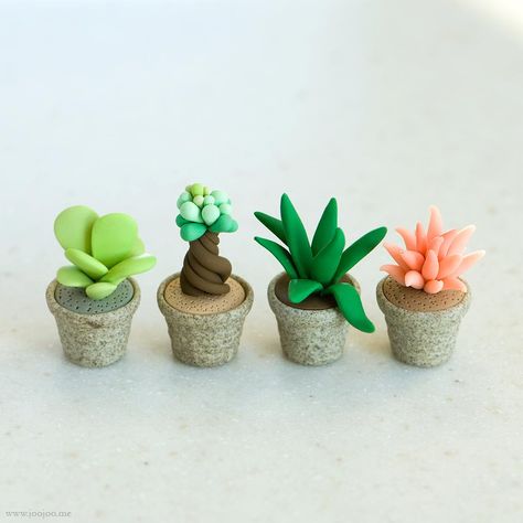 Jojo polymer Clay plants Polymer Clay Kunst, Polymer Clay Fairy, Clay Fairies, Polymer Clay Animals, Cute Polymer Clay, Polymer Clay Miniatures, Clay Miniatures, Cute Clay, Fimo Clay