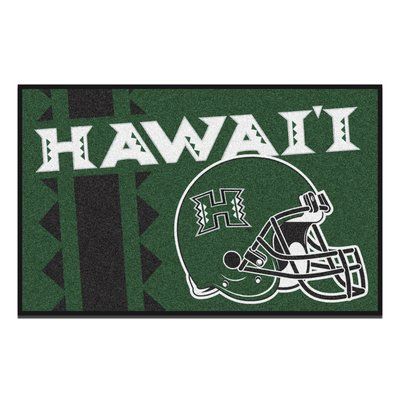 FANMATS University of Hawaii Doormat Alabama State University, Austin Peay State University, Door Way, Statement Rug, Rainbow Warrior, Memphis Tigers, University Of Hawaii, Teal Accents, William And Mary