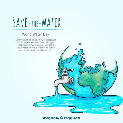 More than a million free vectors, PSD, photos and free icons. Exclusive freebies and all graphic resources that you need for your projects Water Conservation Poster, Save Water Drawing, Save Water Poster Drawing, Save Water Poster, Sumber Daya Alam, Importance Of Water, Conservation Of Natural Resources, Water Scarcity, Water Poster