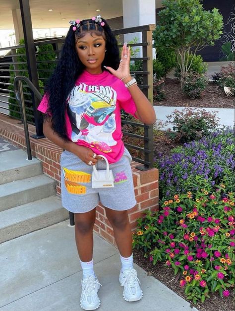 Streetwear Baddie, American Girl Doll Hairstyles, Lit Outfits, Swag Outfits For Girls, Tomboy Style Outfits, Chill Outfits, Girls Summer Outfits, Cute Swag Outfits