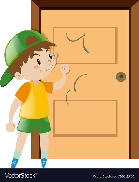 Knock The Door Cartoon, Knocking On Door, Knock Door, Door Clipart, Door Illustration, Clip Art Freebies, Childrens Poems, English Teaching Resources, Door Picture