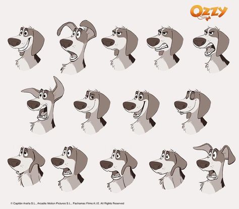 Beagle Illustration Cute, Expressions Sheet, History Of Animation, Dog Expressions, Cartoon Dogs, Dog Artist, Dog Animation, Puppy Art, Animal Designs