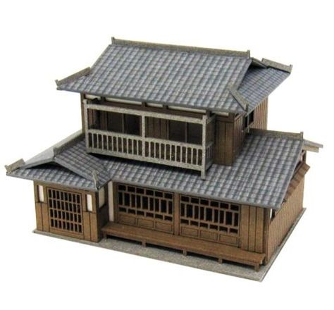 Japanese house z scale - The Greenleaf Miniature Community House Paper Craft, Medieval Japanese, Asian House, China Architecture, Japanese Style House, Japan Architecture, Asian Architecture, Medieval Houses, Minecraft House Designs