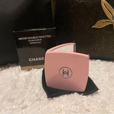 Chanel Beauty Mirror  Pink. Gorgeous Chanel Mirror, Chanel Pink, Beauty Mirror, Chanel Beauty, Pink Mirror, Pink Chanel, In The Bag, Black Box, Victoria Secret Pink