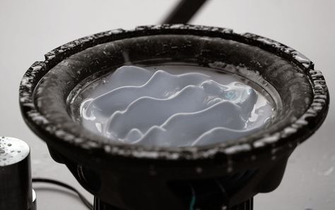 cymatics | CYMATICS - a study of visible sound and vibration. Cymatic Art, Sound Visualization, Water Speakers, Sound Sculpture, Geometry In Nature, Visual Library, Sound Installation, Teapot Design, Sensory Art