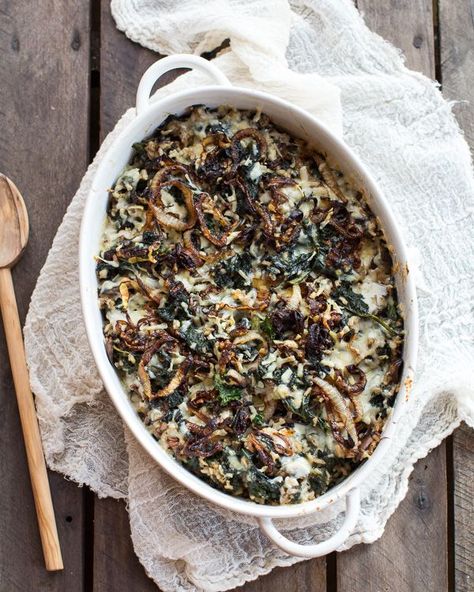 Kale and Wild Rice Casserole | halfbakedharvest.com Casserole Half Baked Harvest, Wild Rice Casserole, Healthy Casserole Recipes, Healthy Thanksgiving, Healthy Casseroles, Half Baked, Creamed Spinach, Half Baked Harvest, Green Bean Casserole