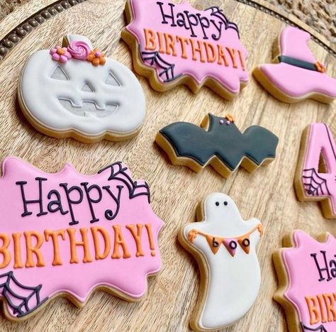 Spooky One Halloween Birthday Theme / October 1st Birthday Party Ideas for Girls One Birthday Ideas, Halloween Birthday Cookies, Spooky One Birthday, October Birthday Parties, 1st Birthday Party Ideas, Halloween Theme Birthday, Party Ideas For Girls, Fall 1st Birthdays, Halloween First Birthday