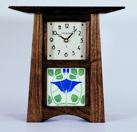 Mission and Arts & Crafts Collection - Schlabaugh & Sons Craftsman Clocks, Craftsman Tile, Framed Tile, Slate Art, Handcrafted Tile, Pendulum Clock, Shelf Clock, Mantel Clocks, Mission Style