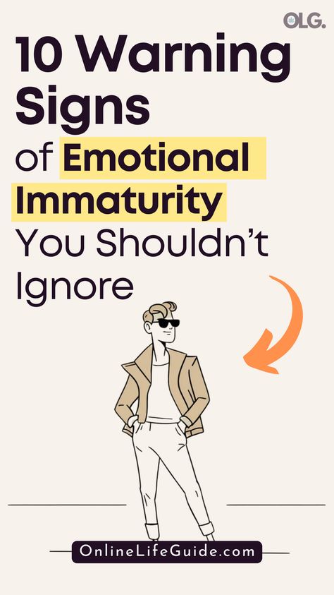 Emotional immaturity can quietly undermine relationships and personal growth. In this guide, we explore 10 key signs that might indicate emotional immaturity in your partner or even yourself. Discover how recognizing these behaviors can lead to healthier relationships and personal development. This article offers insight into better understanding emotional maturity and practical steps for improvement. Immature Partner, Emotional Immaturity, Emotionally Immature, Emotional Maturity, Life Guide, Feeling Insecure, Emotional Regulation, Emotional Development, Coping Mechanisms