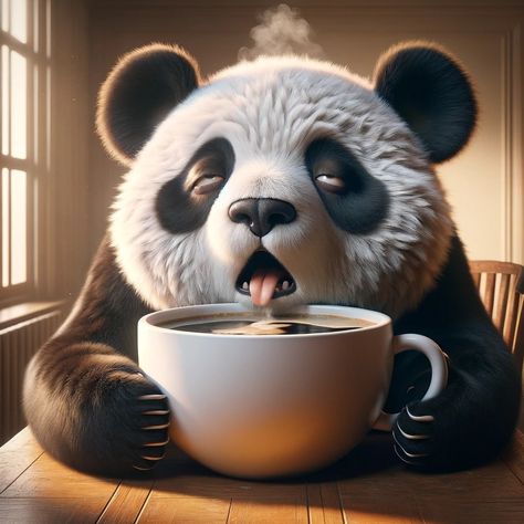 Not enough coffee in the world to wake me up this morning ☕🐼 #PandaPerks #MorningStruggles #needmorecoffee Gif Avatar, Panda Drawing, Panda Lindo, Panda Love, Grafic Design, Wake Me, Beautiful Nature Wallpaper, July 10, Cute Panda