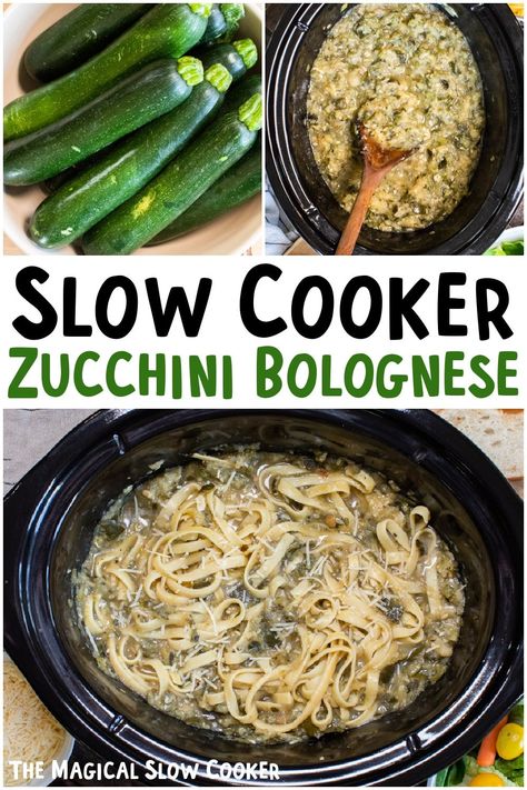 Slow Cooker Zucchini, Zucchini Bolognese, Zucchini Pasta Sauce, Magical Slow Cooker, The Magical Slow Cooker, Zoodle Recipes, Slow Cooker Pasta, Healthy Grilling Recipes, Slow Cooker Recipe