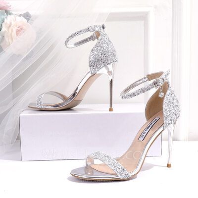 Wedding Heels Sparkly, Silver Heels Wedding, Silver Heels Prom, Shoes Heels Prom, Heels Sparkly, Glitter Wedding Shoes, Sparkly Wedding Shoes, Diamond Heels, Silver Sparkly Heels