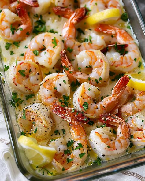 Baked Shrimp with Garlic Lemon Butter Sauce Indulge in a succulent and flavorful seafood dish with our Baked Shrimp featuring a luscious Garlic Lemon Butter Sauce. This recipe is perfect ... Read more Lemon Butter Baked Shrimp, Roasted Garlic Shrimp, Garlic Lemon Butter Sauce, Shrimp With Garlic, Baked Shrimp Recipes, Prawn Dishes, Garlic Prawns, Bisque Recipe, Garlic Butter Shrimp