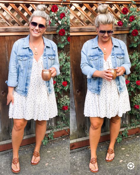 the perfect spring look. Denim jacket on sale 40% off! Use code STYLE http://liketk.it/2BC8w #liketkit @liketoknow.it #LTKunder50 #LTKstyletip #LTKsalealert #LTKspring #LTKunder100 Summer Outfits Curvy, Plus Size Summer Outfits, Outfit Trends, Curvy Girl Outfits, Curvy Outfits, Mom Outfits, Baddie Outfits, Spring Summer Outfits, Street Styles