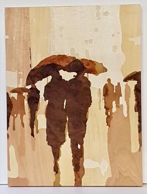 Brown Watercolor Painting, Tea Stain Art, Coffee Art Painting Simple, Brown Painting Aesthetic, Painting Using Coffee, Coffee Painting Canvas, Coffee Art Drawing, Carpet Ideas 2023, Coffee Art Painting