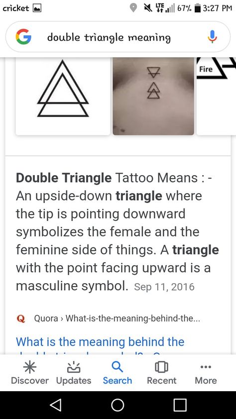 Double Triangle Tattoo Meaning, Triangle Meaning, Mom Son Tattoo, Triangle Tattoo Meaning, Spade Tattoo, Double Triangle, Tattoo For Son, Wedding Tattoos, Mini Tattoos