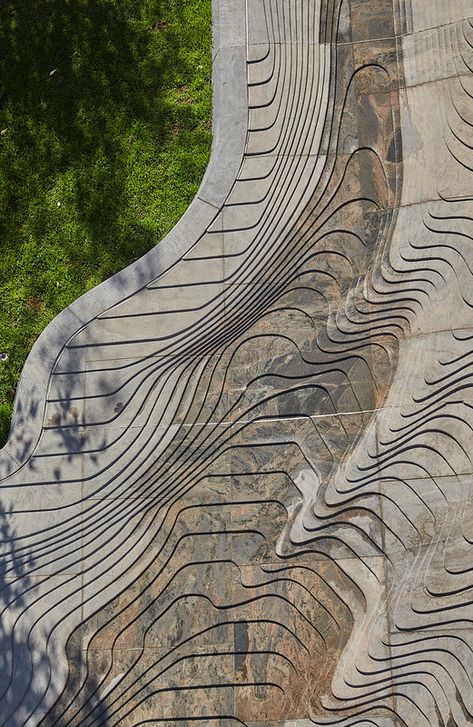 Natural Stone Paving, Natural Stone, River Landscape Architecture, River Inspired Architecture, Landscape Architecture Water Feature, Turenscape Landscape Architecture, Quarry Landscape Architecture, Rain Garden Design, Waterscape Design