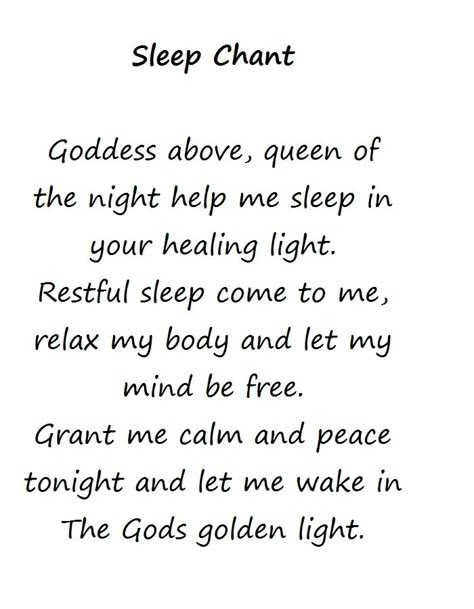 Sleep Chant Spell, Sleep Blessing Witchcraft, Sleep Magic Spell, Sleep Spell For Others, Spell For Good Sleep, Spell For Sleep, Bedtime Spells, Sleep Chant, Good Sleep Spell